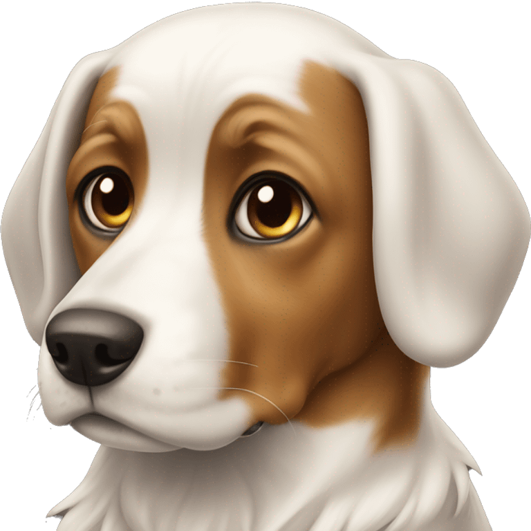 dog weiss braun emoji