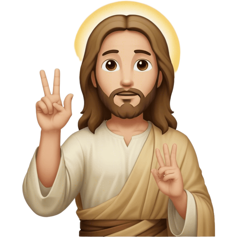 Jesus throwing up hand signs  emoji