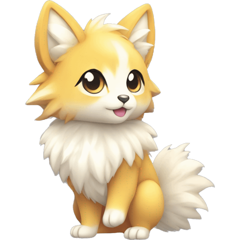  High quality detailed Cute Cool Kawaii stylish Pretty Chibi Fur-Sona Shiny Colorful Sparkly Fakemon Full Body emoji