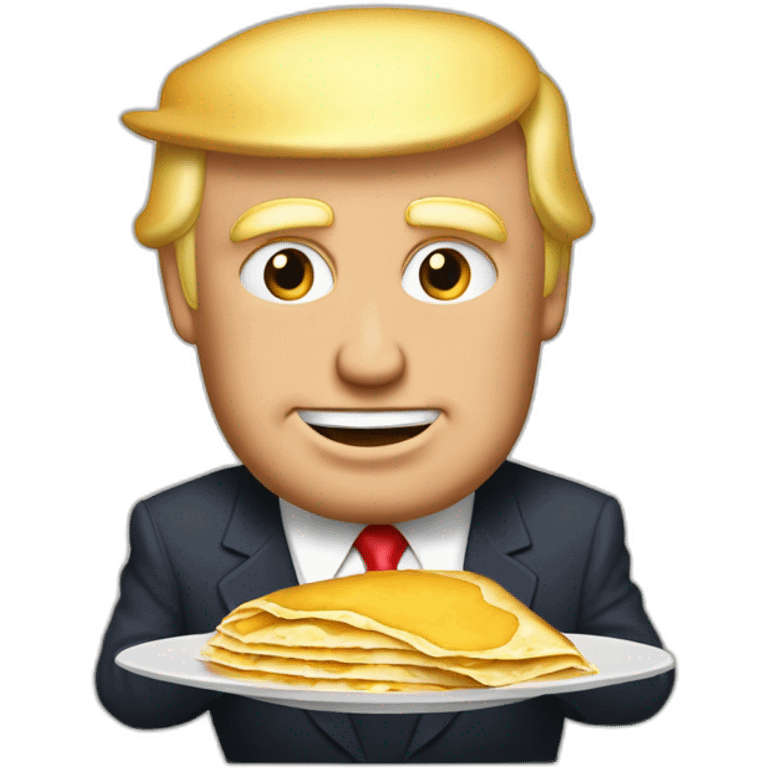 Trump qui mange des crêpes emoji