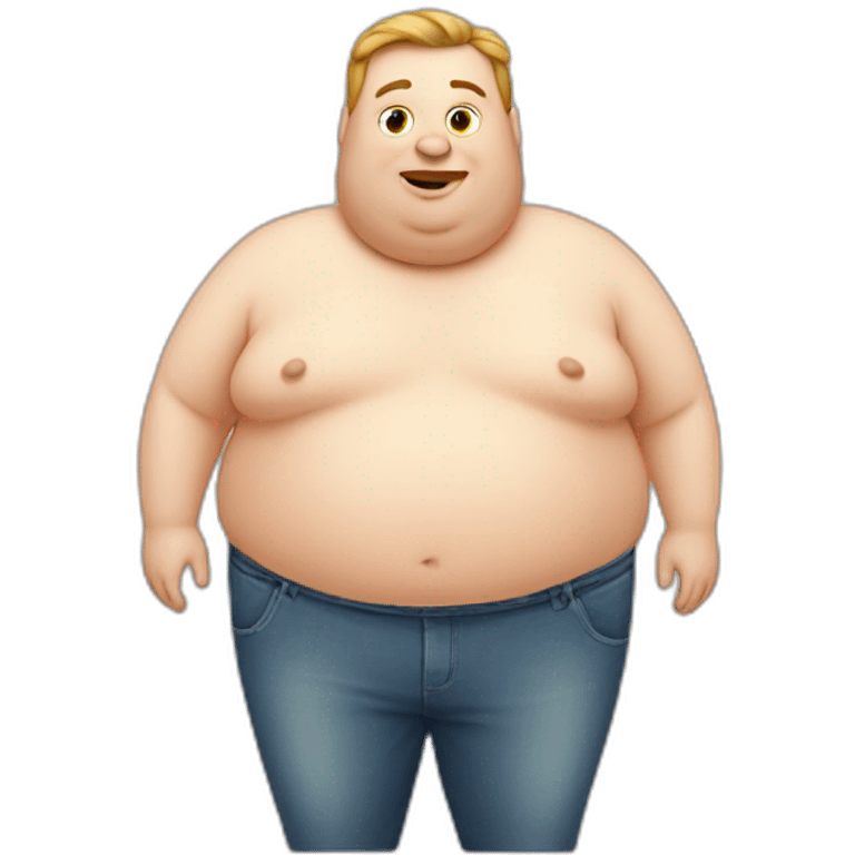 Obese white male emoji