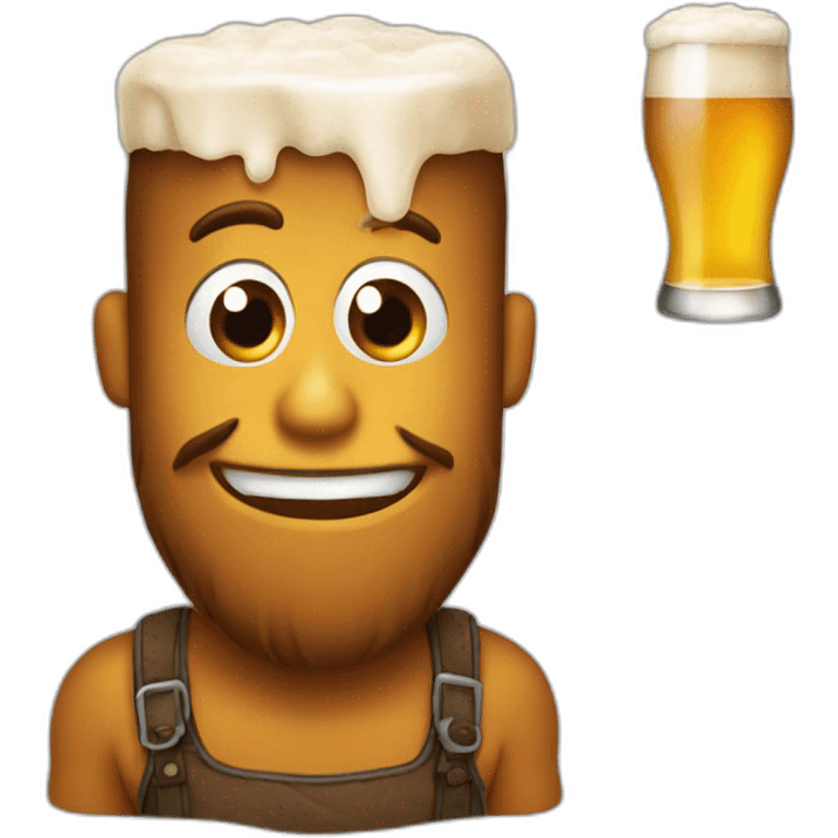 Caca avec une bière emoji