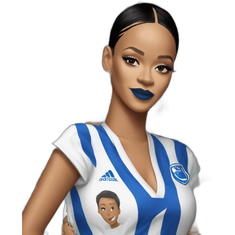 rihanna wearing alhilal shirt emoji