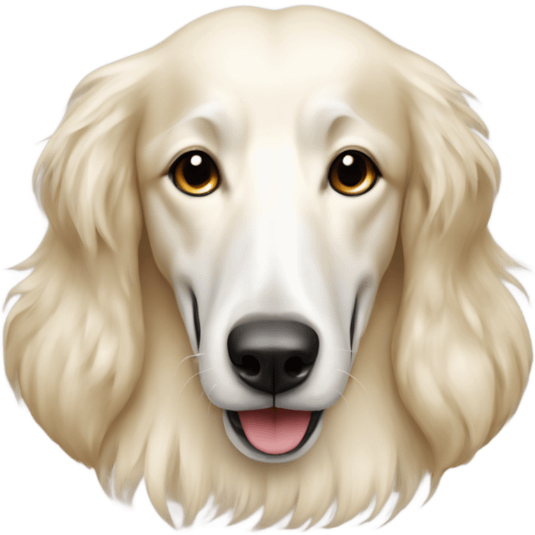 Cream color borzoi emoji