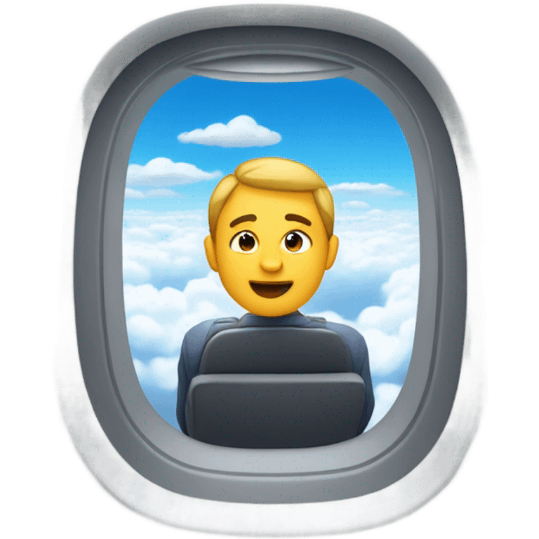 Create me sitting inside of an airplane emoji