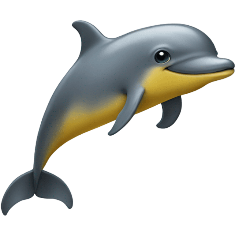 Yellow dolphin emoji