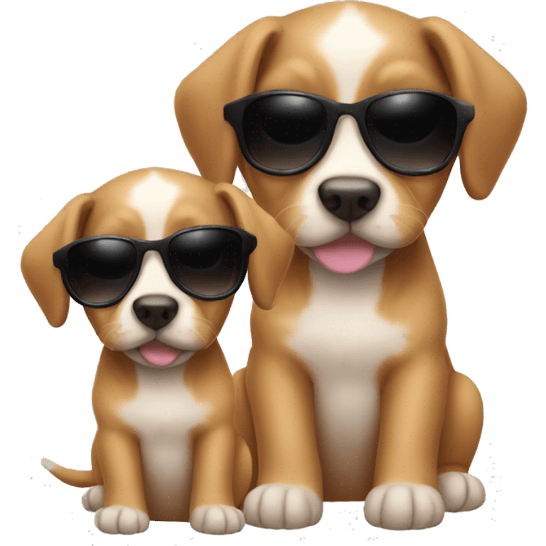 Puppies wearing sunglasses  emoji