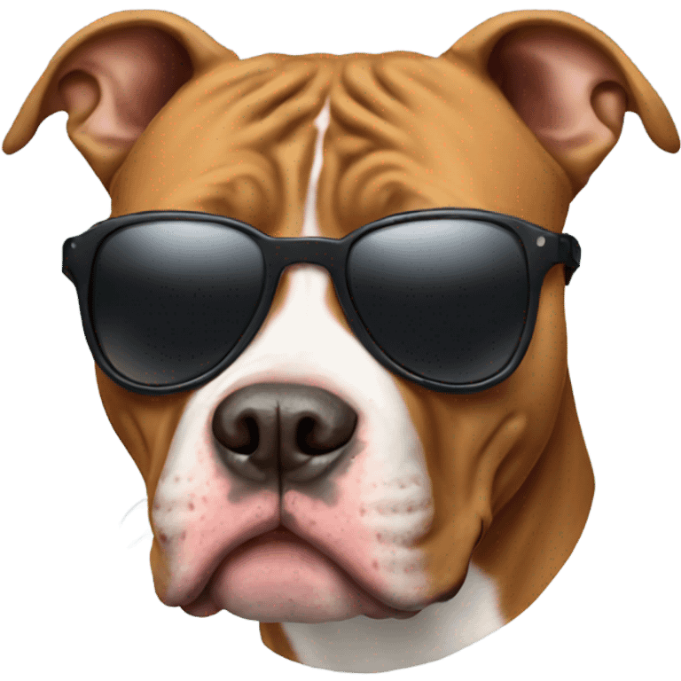 Pitbull wearing sunglasses emoji