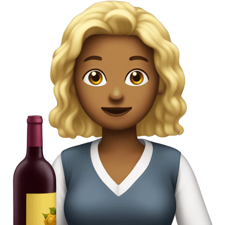 Lisa having a birthday wine  emoji