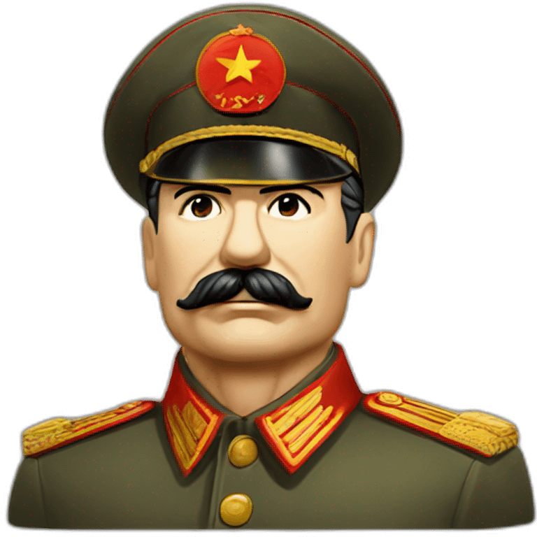 Communist flag with Stalin's head emoji