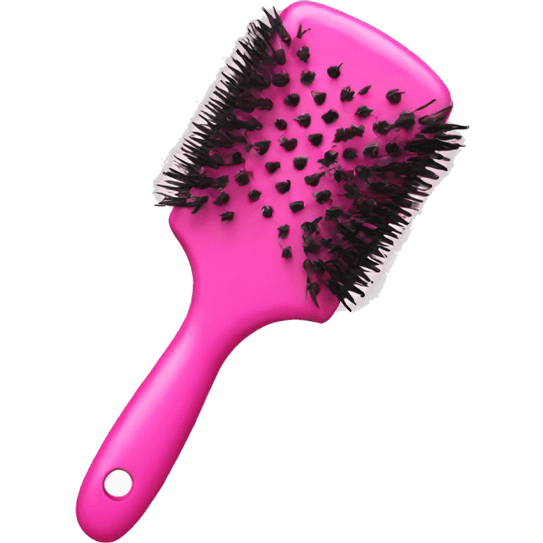 Pink Hairbrush emoji