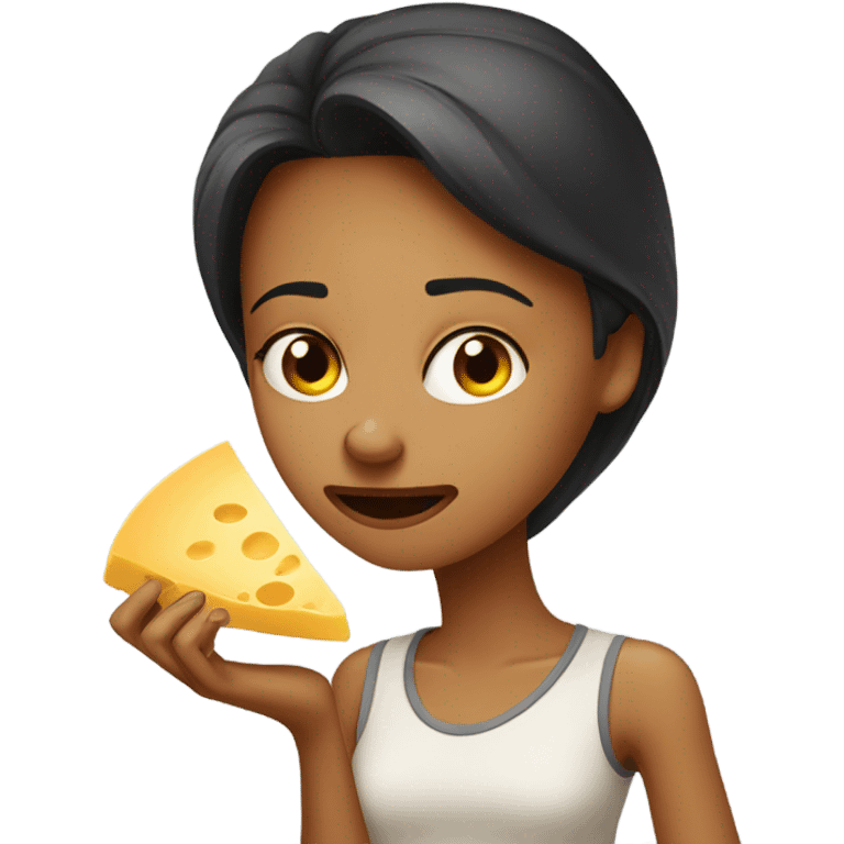 Girl hates cheese emoji