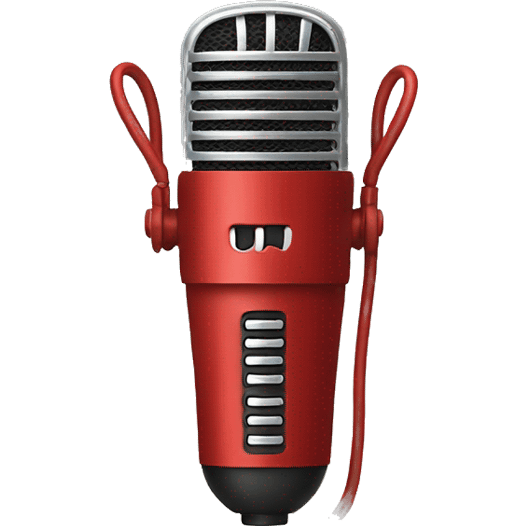 make a red mic with a line on it emoji