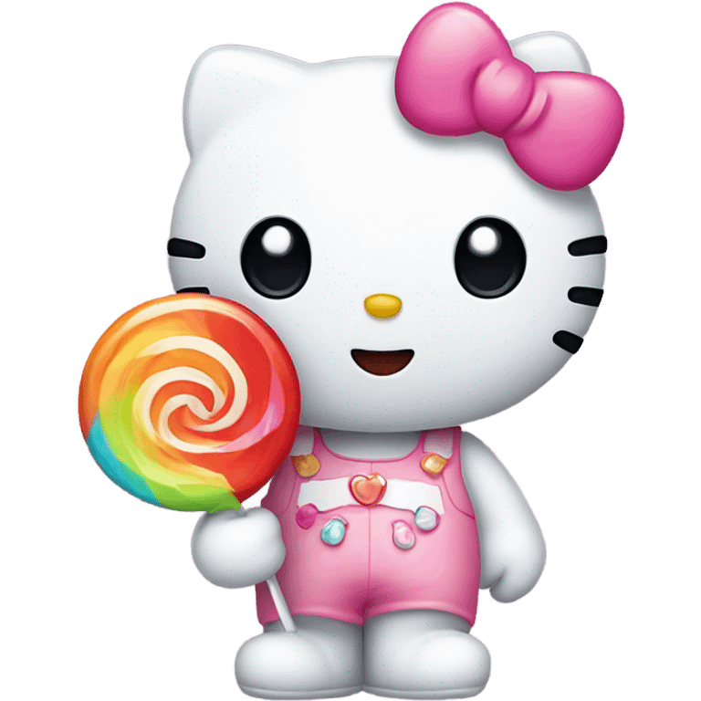 Hello kitty with lollipop  emoji