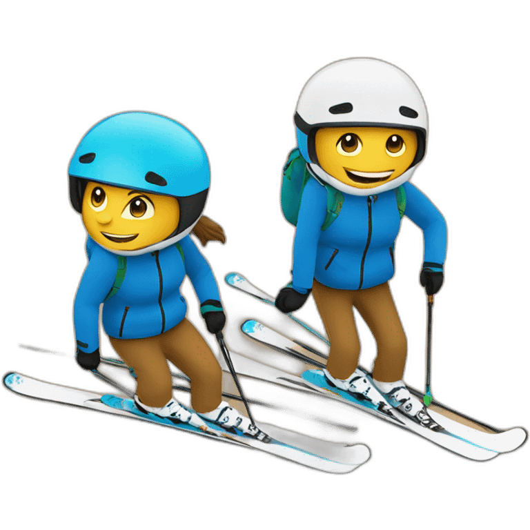  Paire dd ski  en bois emoji