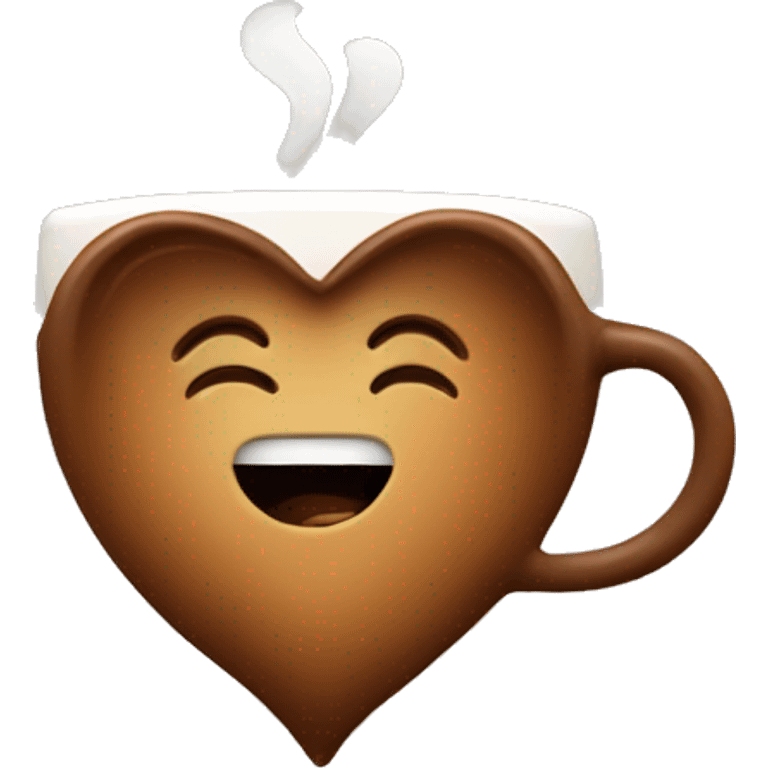 Heart with coffee emoji