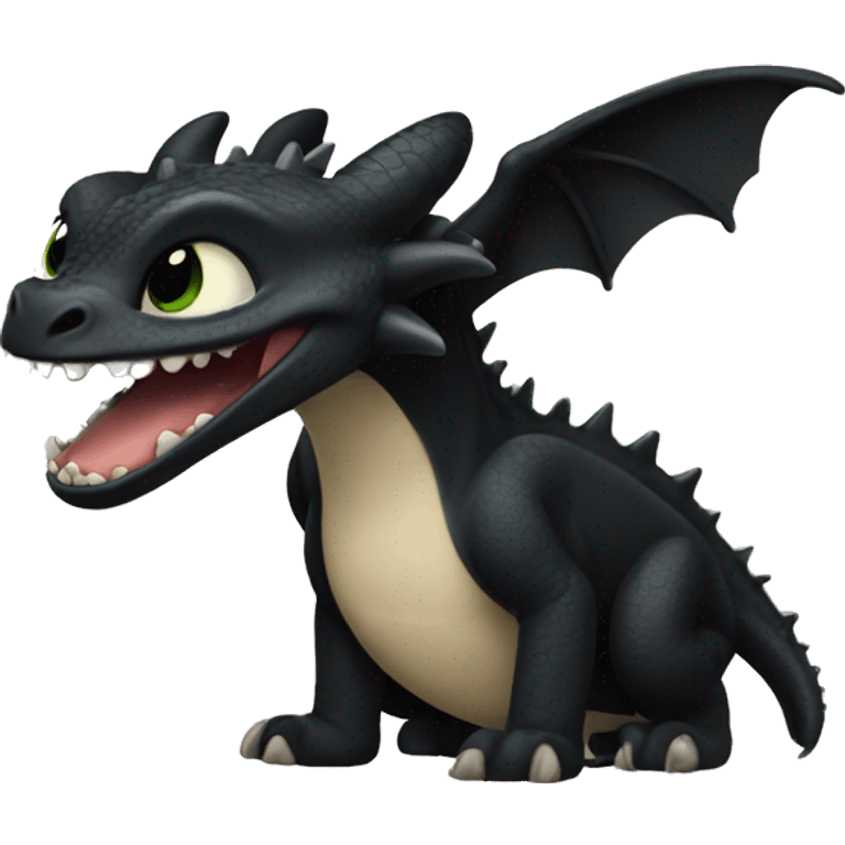 Toothless the dragon emoji