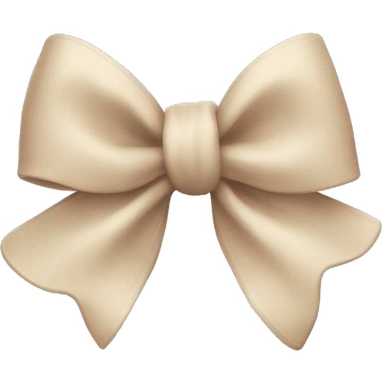 Fluffy beige bow emoji