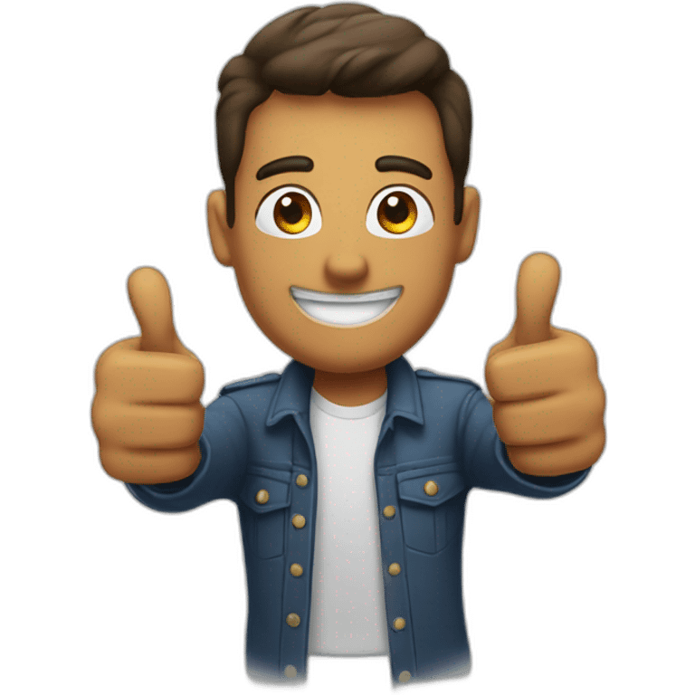 Three thumbs up emoji