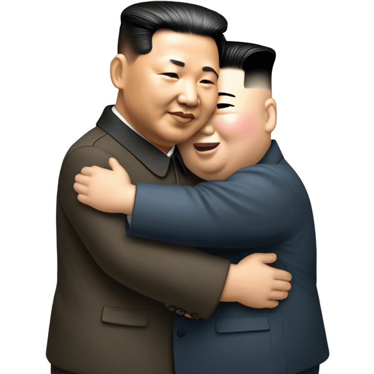 Xi Jin ping hugging Kim jong un emoji