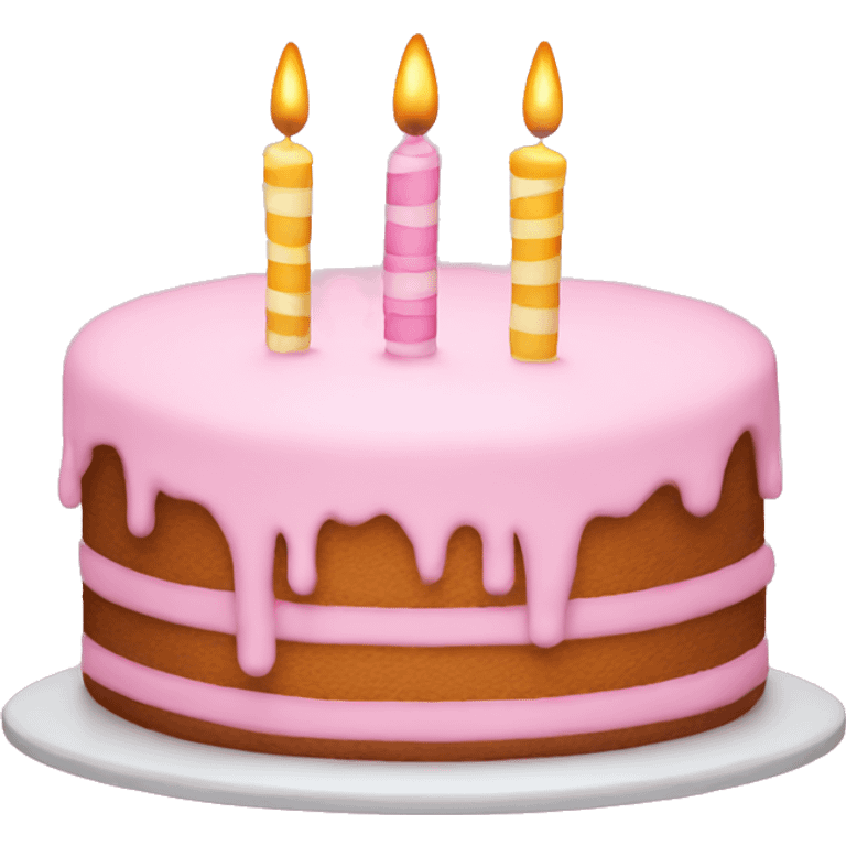 birthday cake in light pink emoji