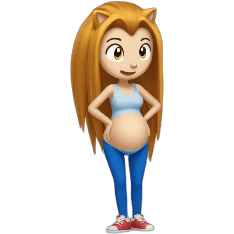 pregnant sonic the hedgehog emoji