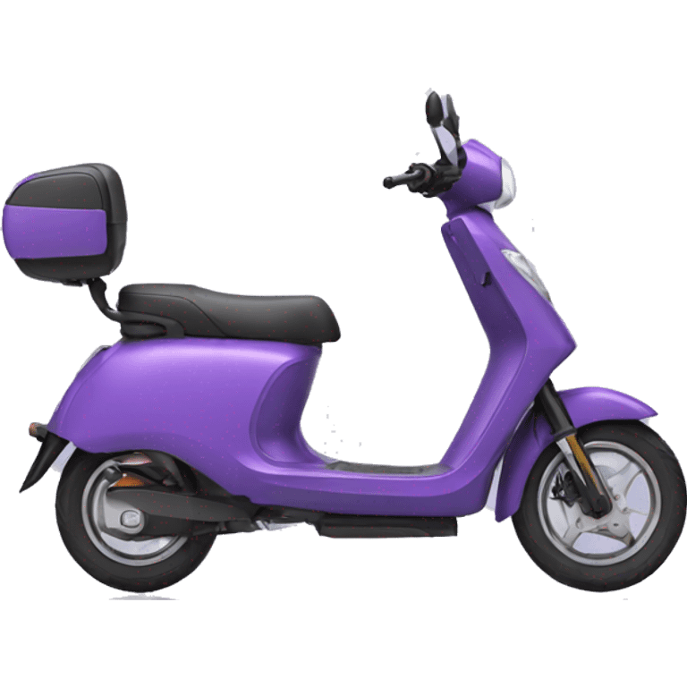 electric scooter, purple emoji