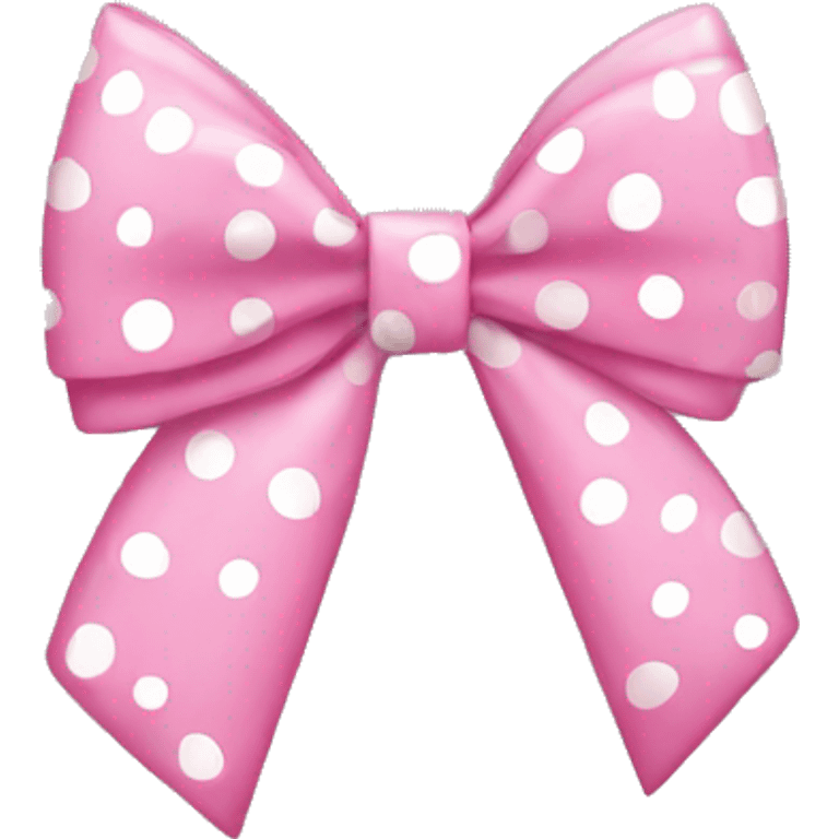 pink bow white polka dot emoji