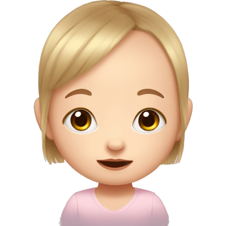 Baby girl with Down syndrome  emoji