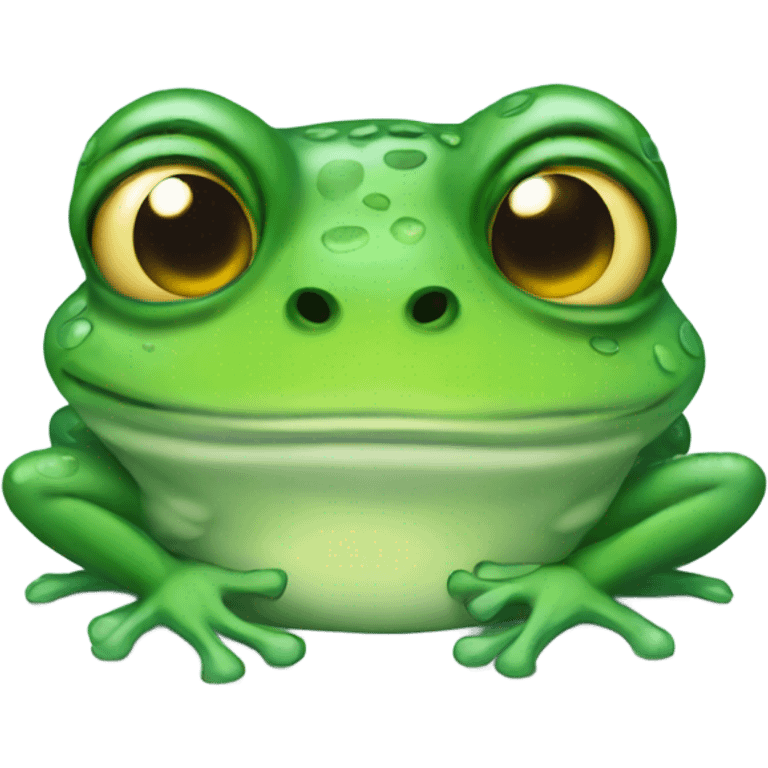 Frog who is cold emoji