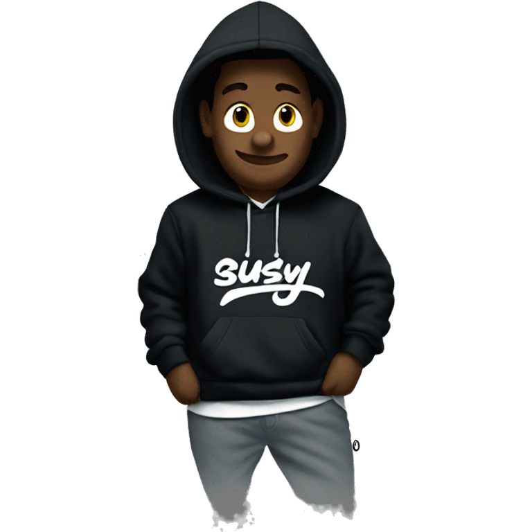 Black Stussy Nike hoodie  emoji