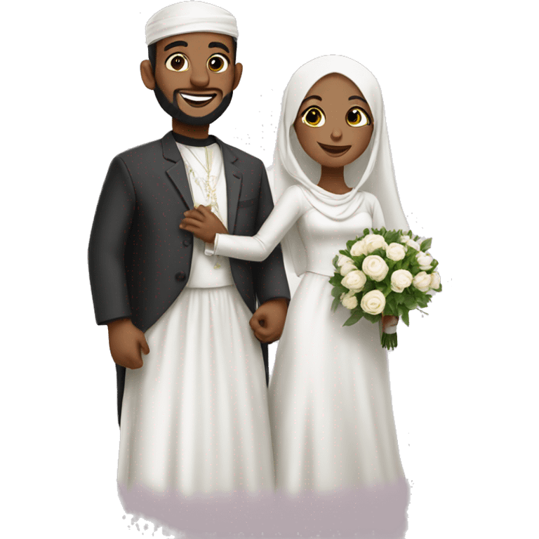 Black Muslim wedding emoji