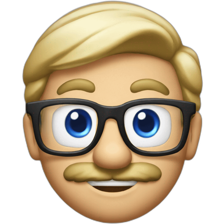 mario with eyeglass emoji