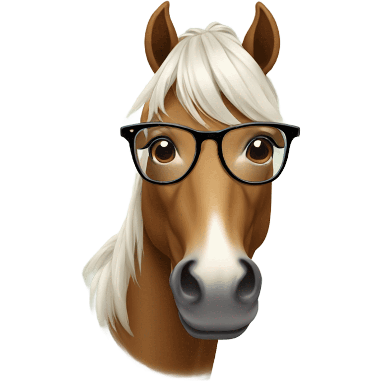 Horse with glasses emoji