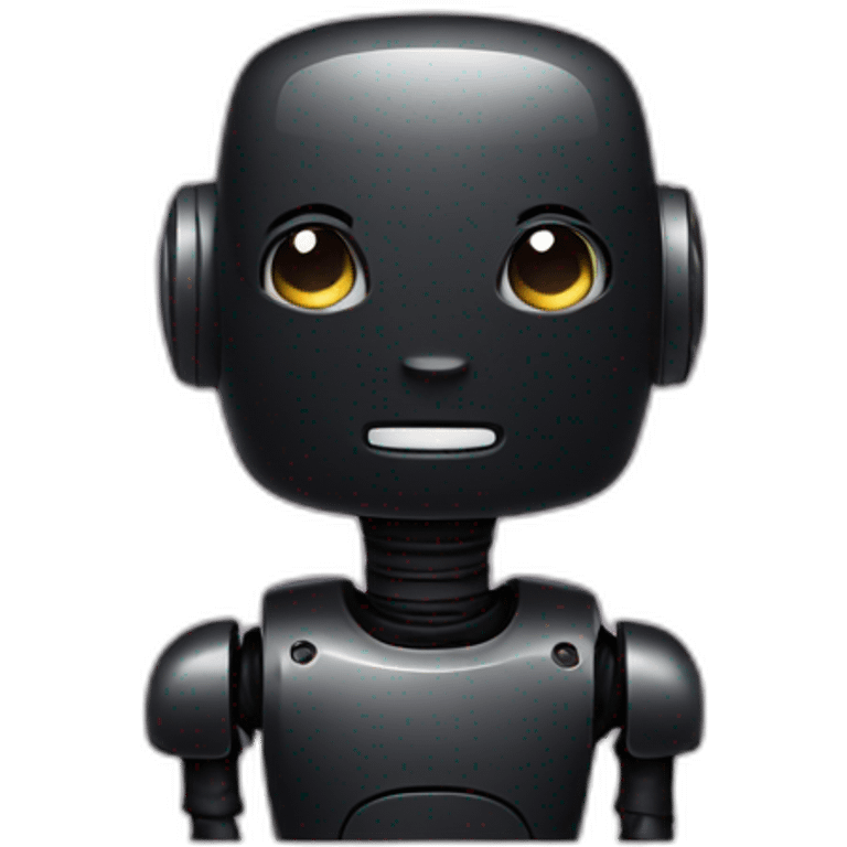 cute black robot emoji