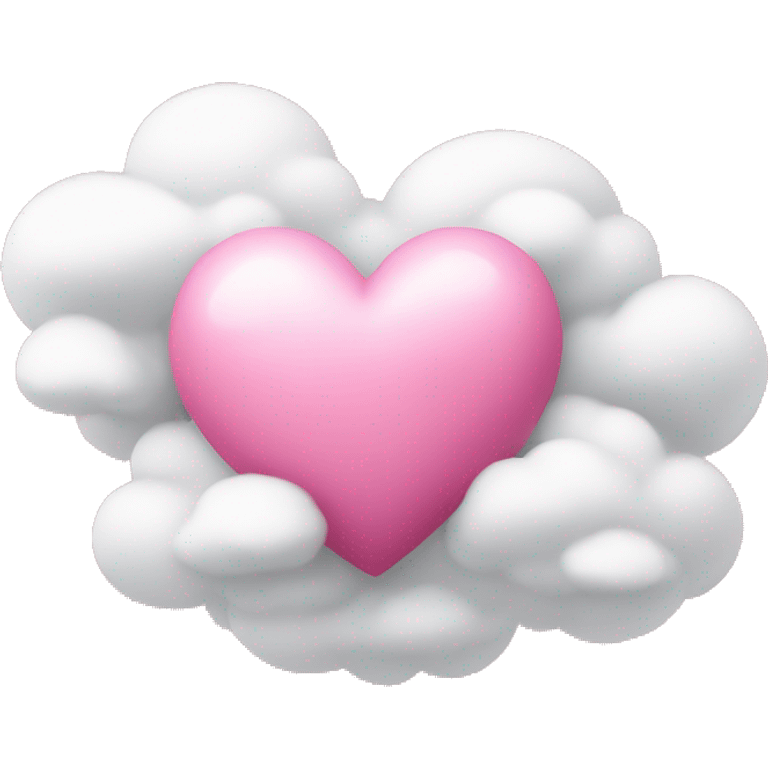 pink heart in white cloud emoji