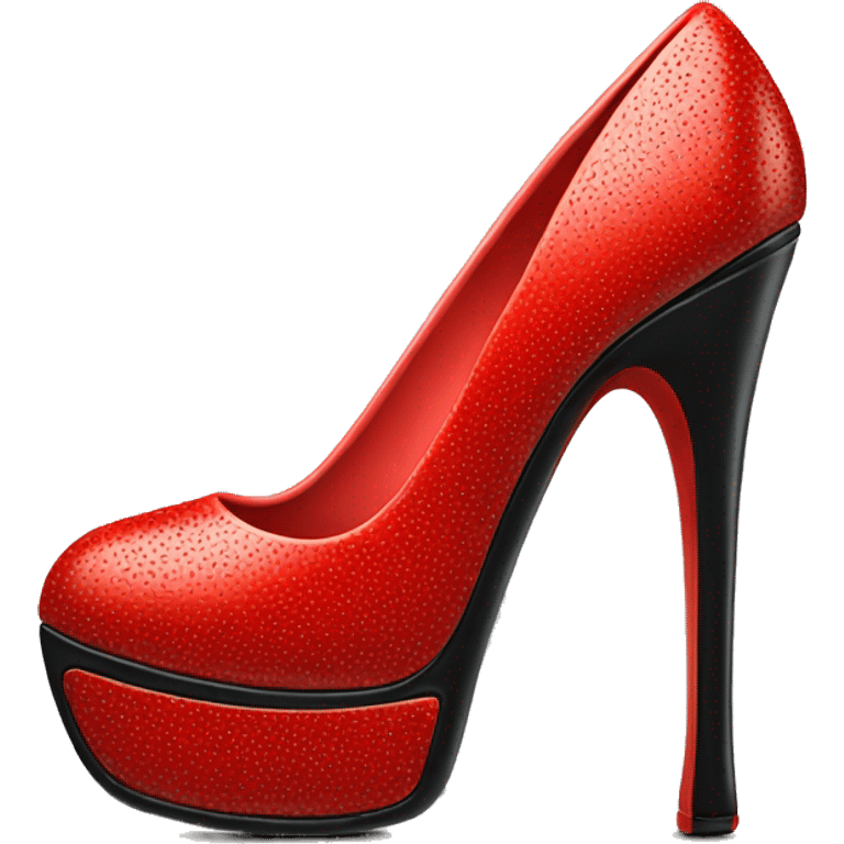 High heel with red bottom emoji