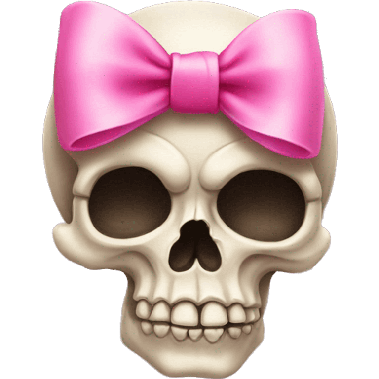 Skull with pink bow emoji