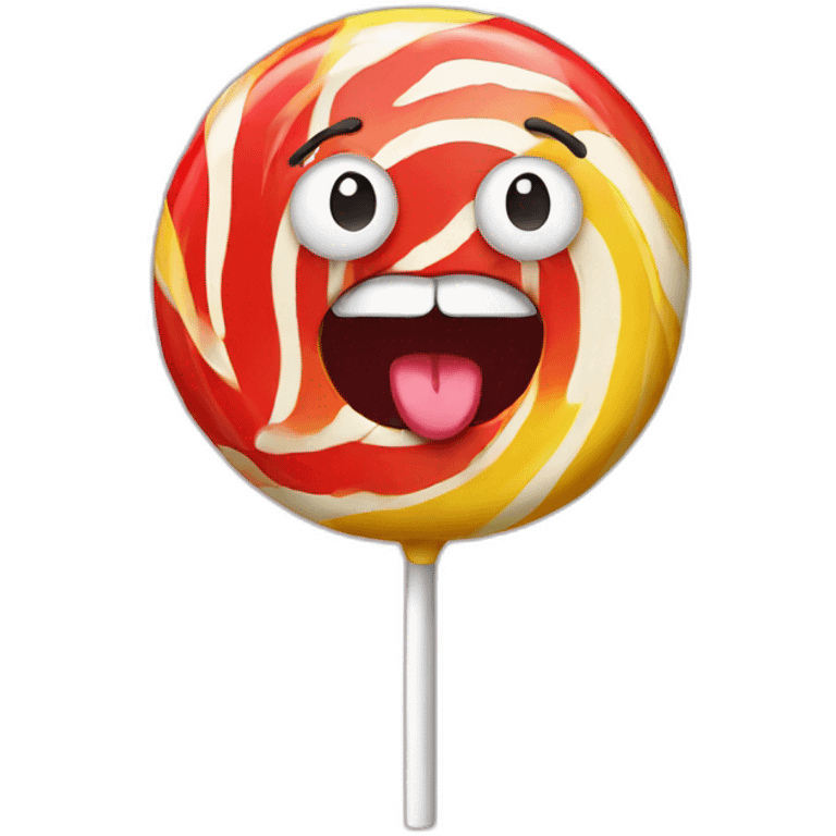 Lollipop with mouth emoji