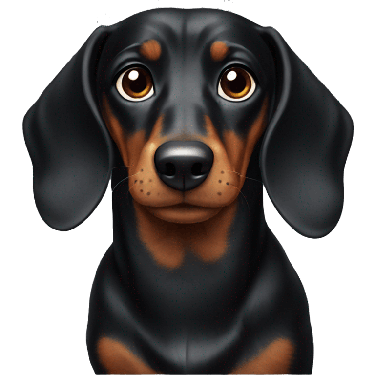 black dachshund emoji