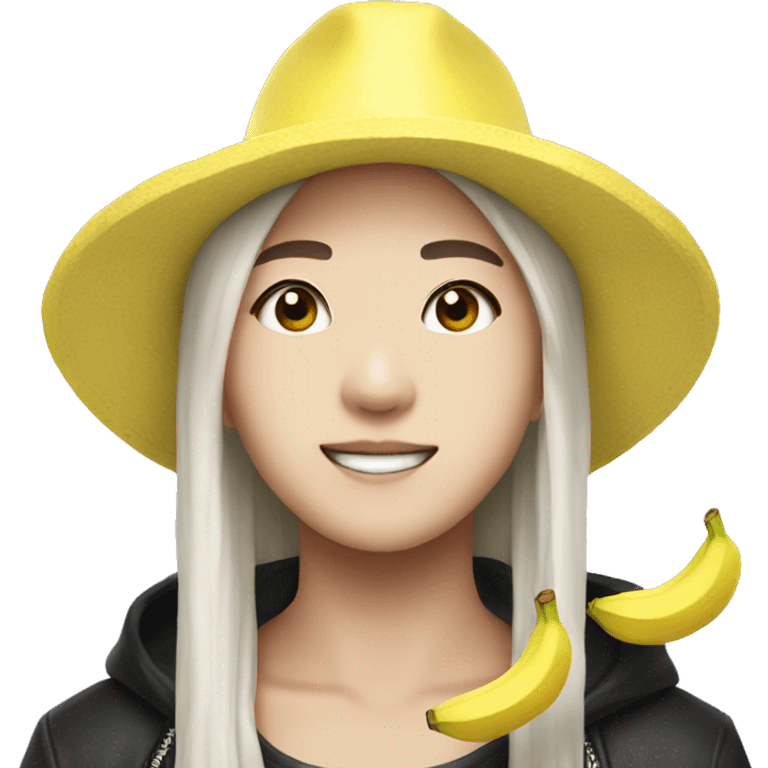 kpop idol with banana hat emoji