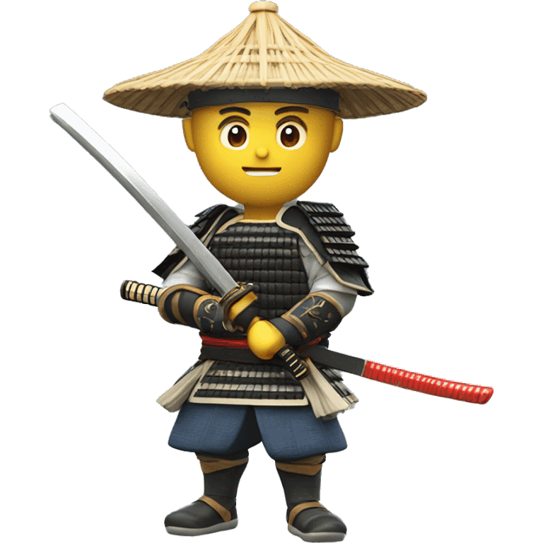 samurai with katana 3d and 8k emoji