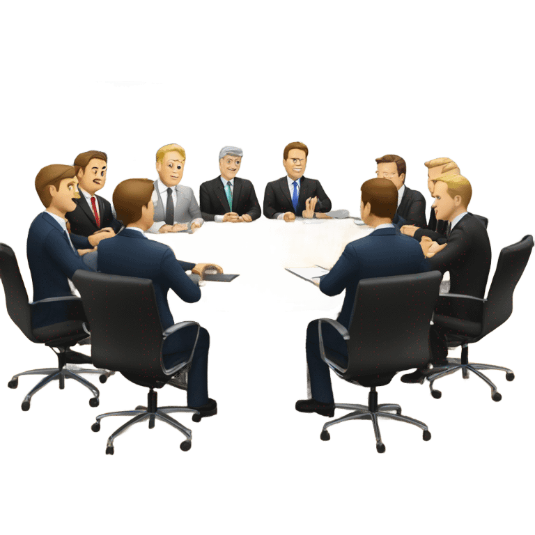 white men board meeting emoji