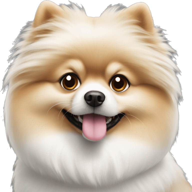 Perro Pomerania blanco  emoji