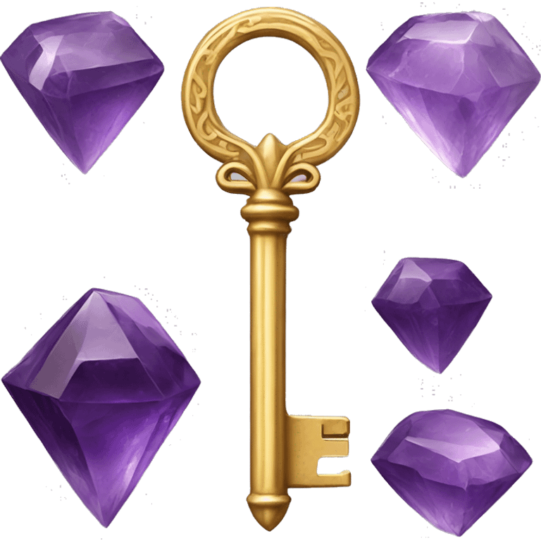 amethyst key detailed with fine details emoji