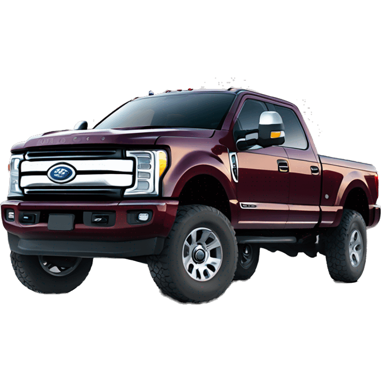 Lifted maroon f350 emoji