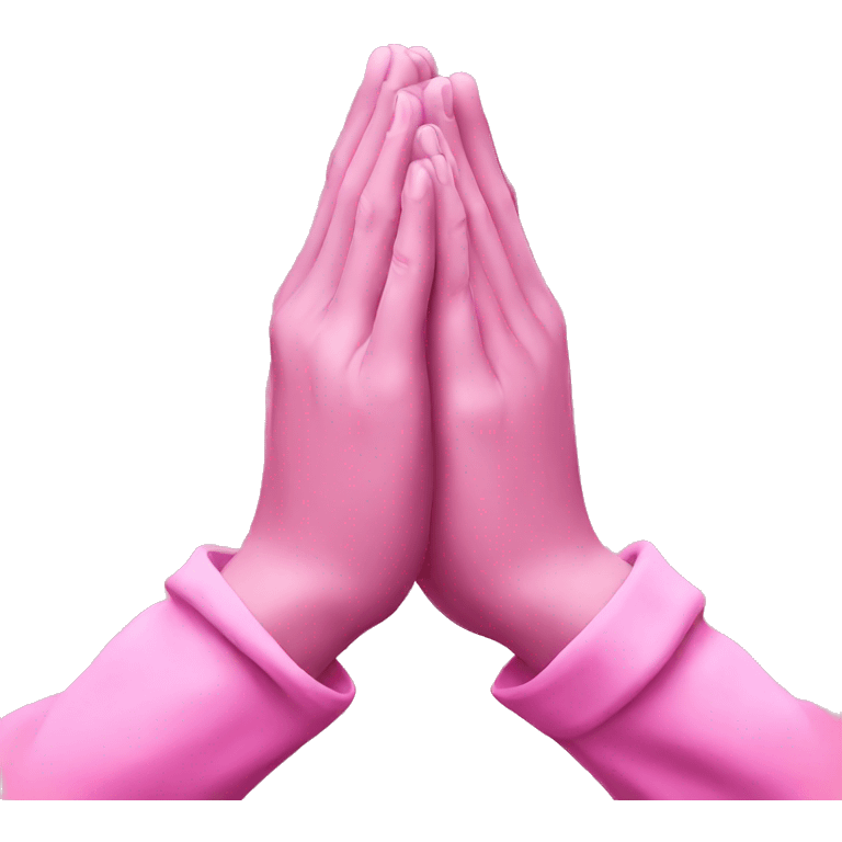 Pink praying hands emoji