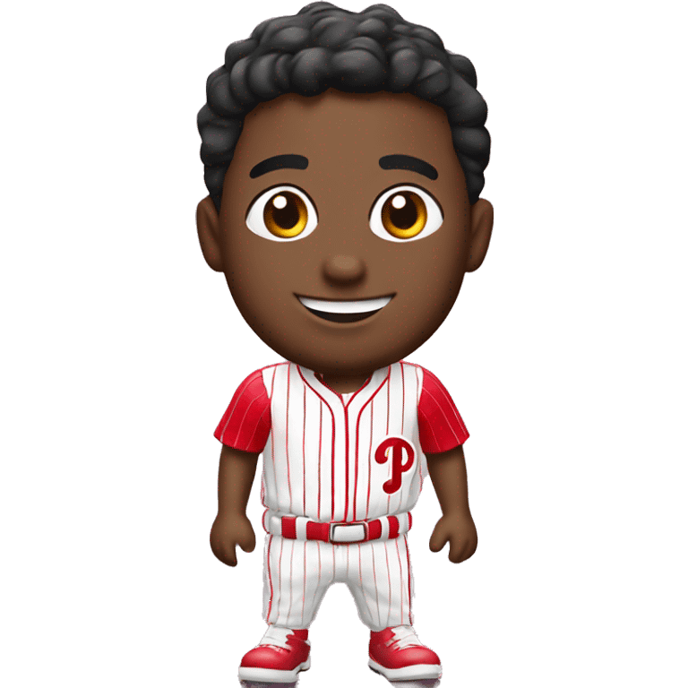 smiling boy wearing Phillies uniform emoji