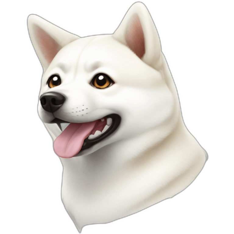 White Shiba inu emoji