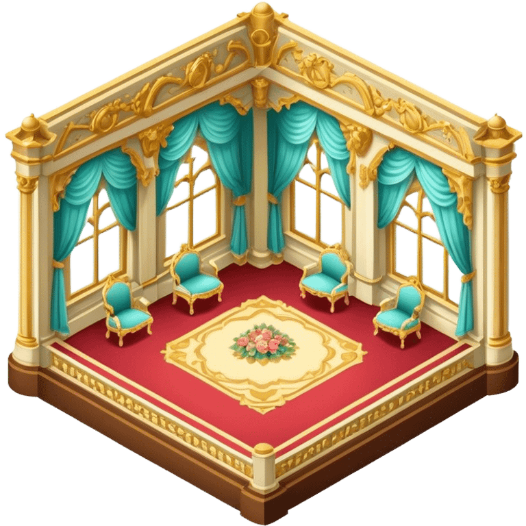 Isometric rococo ballroom emoji